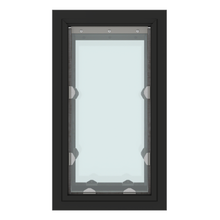 Rectangular window with a black frame.