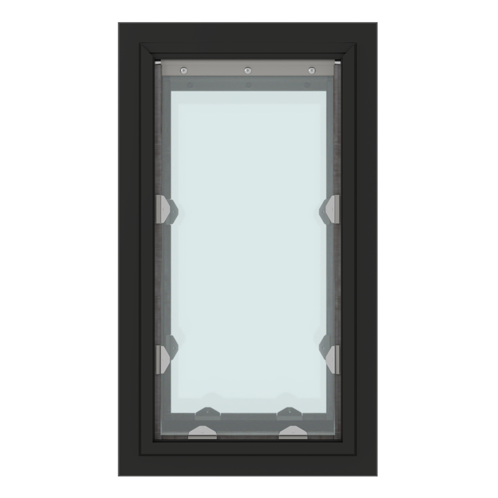 Rectangular window with a black frame.