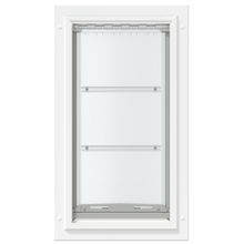 White Endura Flap single flap, closed, front.