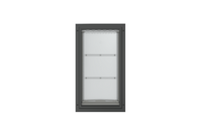 Front view of the black Endura Flap extra large pet door.