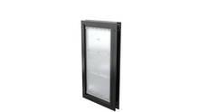 Closed black Endura Flap XL single flap, angled pet door.