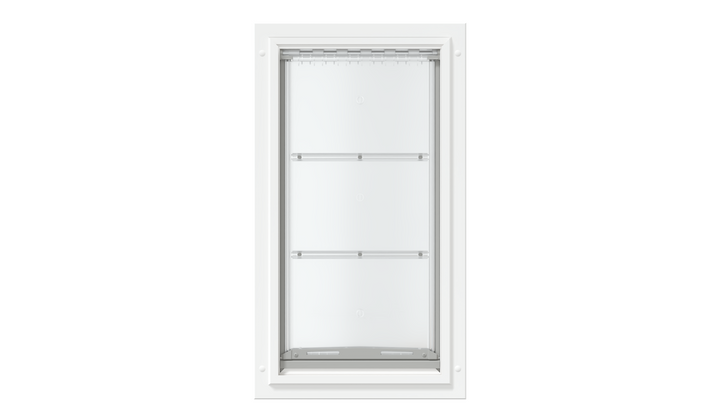 Front view of the white Endura Flap extra large single flap.
