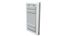 Locked white Endura Flap XL single flap, angled secure.