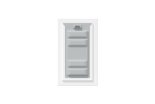 Front view of a white Endura Flap single flap wall mount pet door with the locking cover attached. This shows the security of this endura flap.