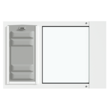 The white Thermo Sash 3e pet door is shown from the front, featuring the Endura Flap, designed for sash windows