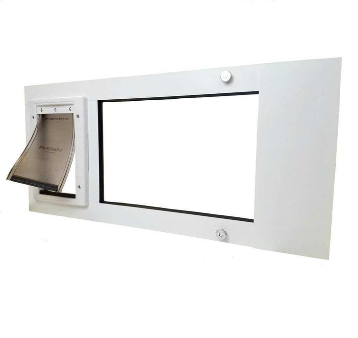 Custom Sash Window Pet Door with PetSafe Door