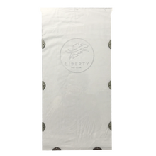 White plastic pet door replacement flap with Liberty Pet Door logo.