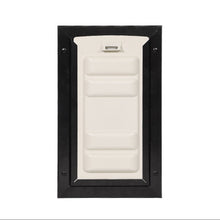 A pet door on a white background.