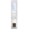 White door panel with window and electronic pet door_Color_White