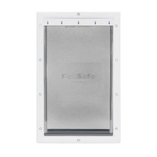 A white PetSafe pet door on a white background.