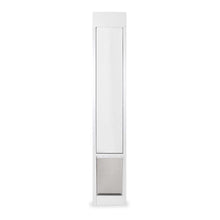 White sliding glass door insert with dog door.