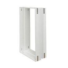 White rectangular metal frame.