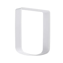 White, rectangular plastic frame on a white background.