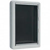 White-framed pet door with a dark, flexible flap_Color_White
