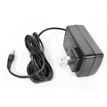 A black AC adapter with a cord and barrel connector.