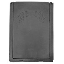 Black rectangular plate with