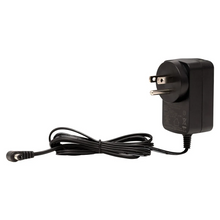 Black AC power adapter with barrel connector.