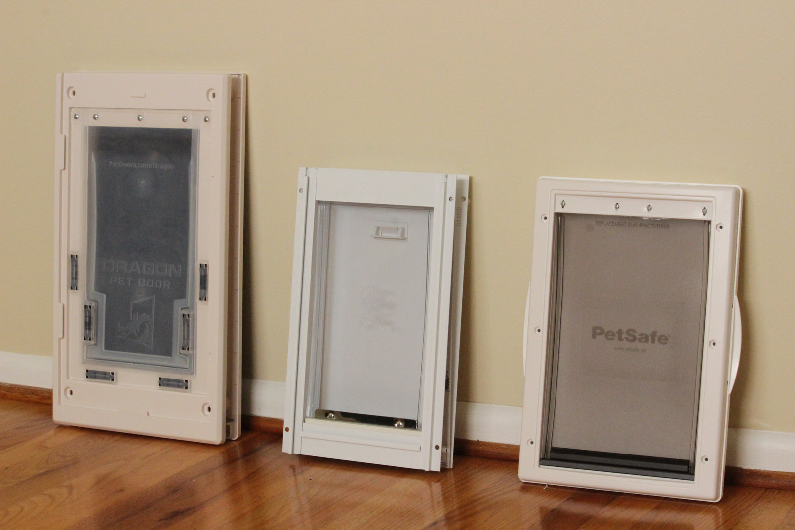 product review and unboxing for Dragon, Ideal, and Petsafe pet doors