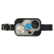Pet collar with a gray and black electronic device labeled "MS-5" and a blue paw print.