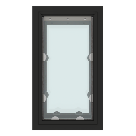Rectangular window with a black frame.