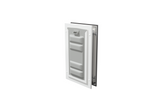 White Endura Flap door with lock, angled. Secure pet entrance.