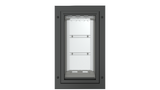 Front view of the black Endura Flap single flap pet door.