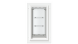 White Endura Flap single flap, front. Durable cat door.