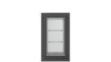 Front view of the black Endura Flap medium pet door.