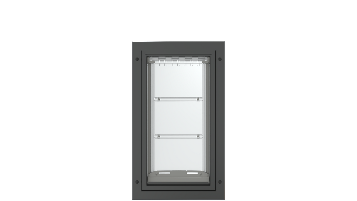 Front view of the black Endura Flap medium single flap.