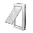 Open white Endura Flap medium single flap, angled access.