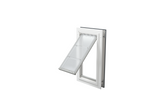 Open white Endura Flap medium single flap, angled access.