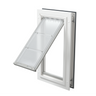 Open white Endura Flap medium single flap, angled access.