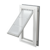 Open white Endura Flap medium single flap, angled access.