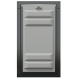 Black Endura Flap single flap with lock, front. Locking pet door.