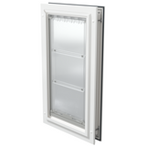 White Endura Flap single flap, closed, angled.