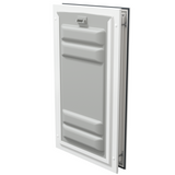 White Endura Flap single flap with lock, angled.