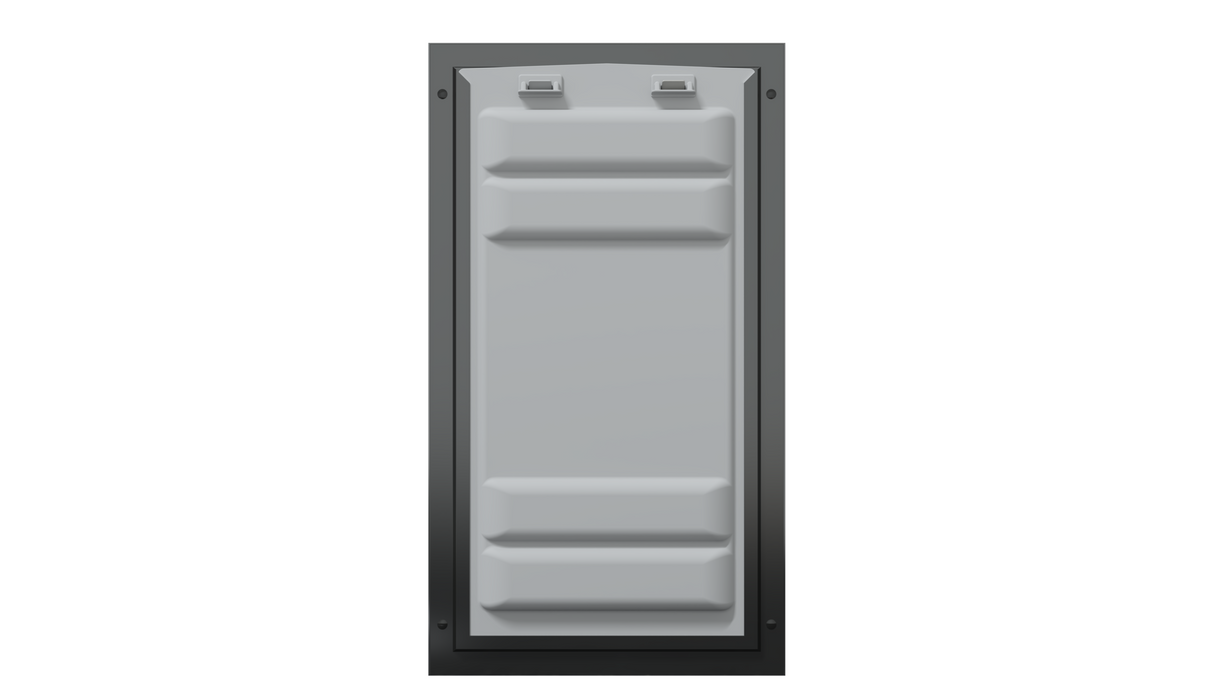 Locked front of the black Endura Flap XL single flap.