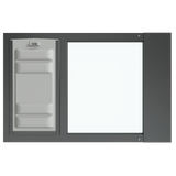 The black Thermo Sash 3e window cat door insert featuring the Endura Flap for sash windows