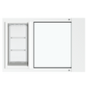 A frontal view of the white Thermo Sash 3e cat door for sash window, ready for easy installation in your window sash