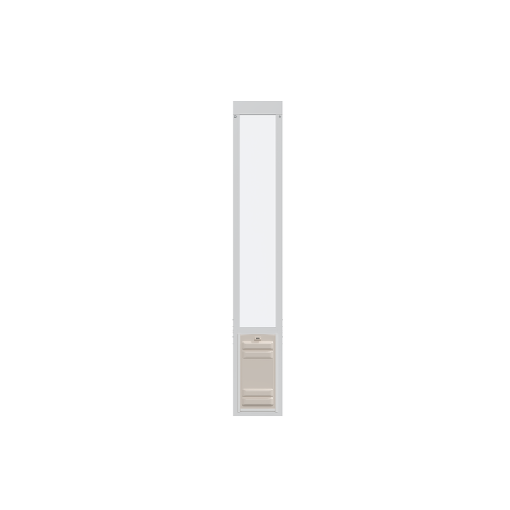 A pet door insert for a sliding glass door.