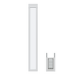 Endura Flap cat door for a sliding glass door, the small white vinyl patio panel shown in separated component view against a white background.