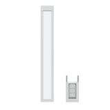 Two white architectural fixtures on a white background.