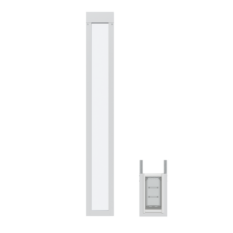 Two white architectural fixtures on a white background.