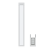 Endura Flap cat door for a sliding glass door, the small white vinyl patio panel shown in separated component view against a white background.