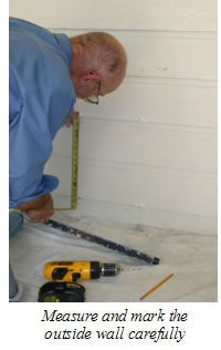 Cut Through to Exterior Wall