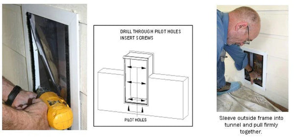 Drill Holes Into Tunnel Sides and Flashing