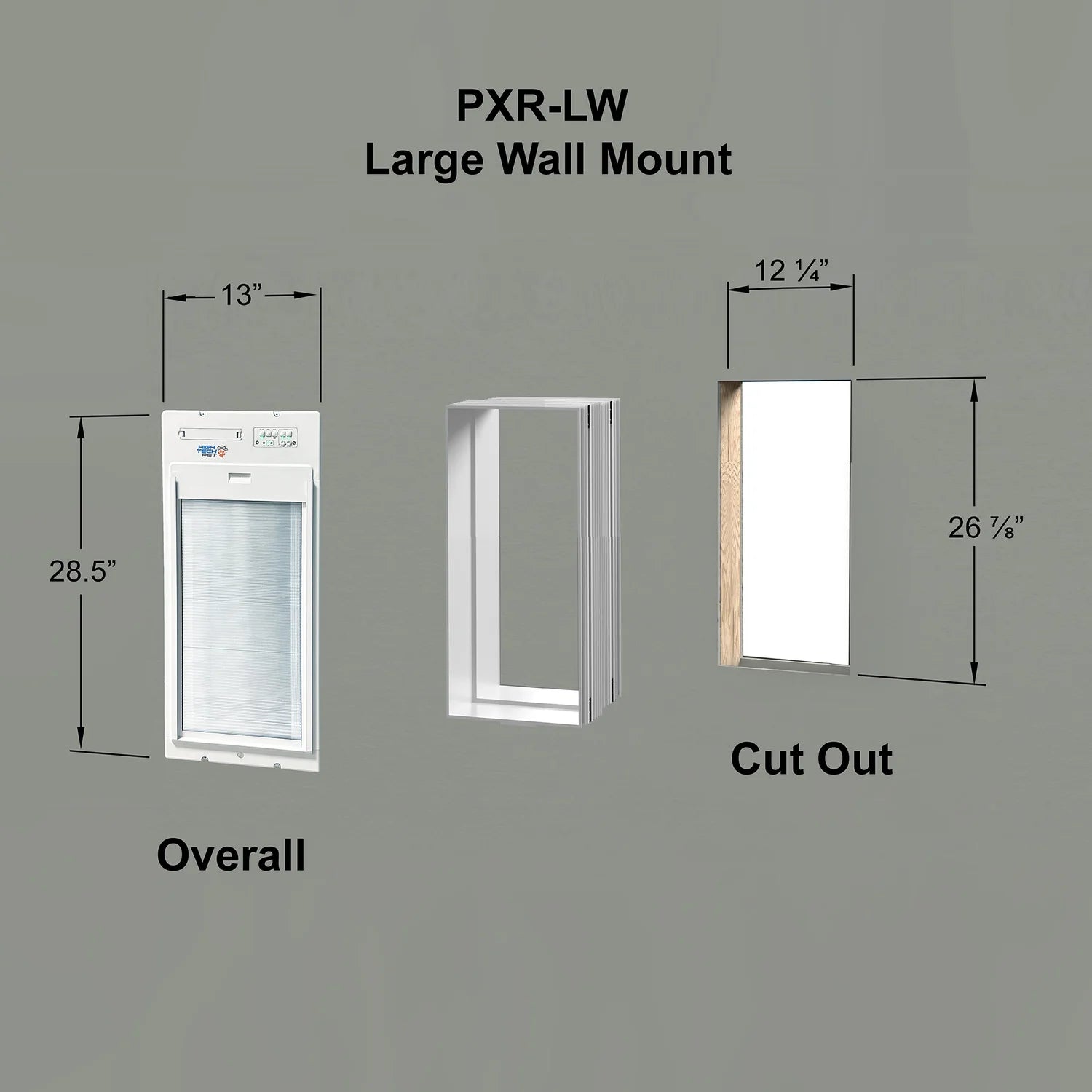 High Tech Power Pet Roll Up Wall Mount Dog Door