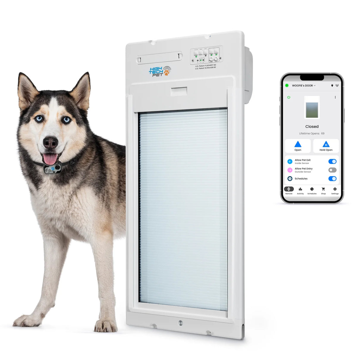 High Tech Power Pet Roll Up Door Mount Dog Door