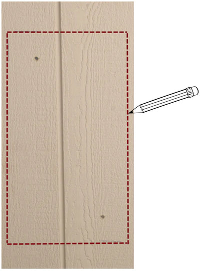 MARK WHERE TO CUT THE OUTER WALL