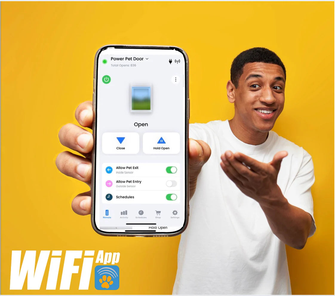 Roll Up High Tech Power Pet Patio Pet Door